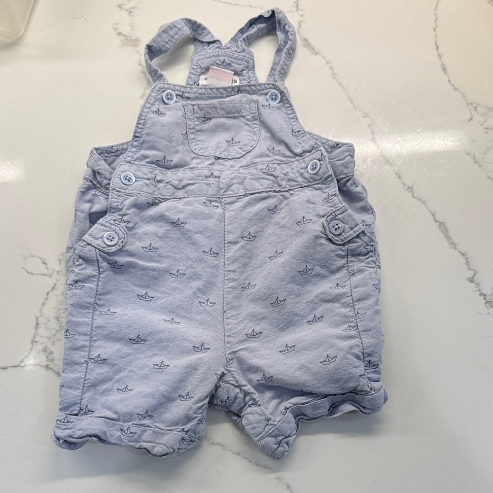 Cyrillus Soft Blue Kids Overalls